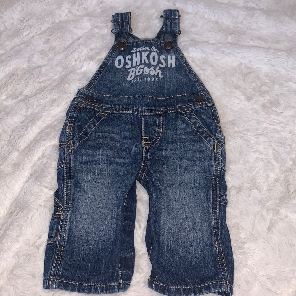 Oshkosh Bgosh 3 month denim overalls stylish fall spring